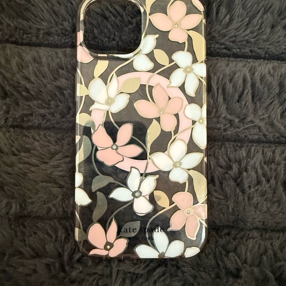 Kate Spade Floral iPhone 13 Case - Pink and Cream - Picture 4 of 5